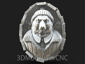 3D Model STL File for CNC Router Laser & 3D Printer Bear with Clothes