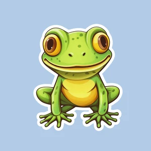 Cute Frog Sticker,  Kawaii Animal Decal for Car Truck Window Bumper Graphic - Picture 1 of 12