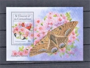 090. ST. VINCENT & THE GRENADINES STAMP M/S BUTTERFLY, INSECTS . MNH - Picture 1 of 1