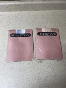 2 Round the Clock Top Sheer Sandal foot Pantyhose Size B Cotton Candy/violet - Bild 1 von 6