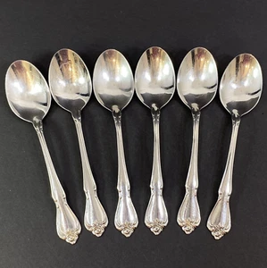 1881 Rogers Oneida Ltd ARBOR ROSE - TRUE ROSE Edelstahl 6 x ovale Suppenlöffel - Bild 1 von 16