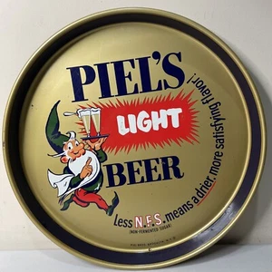 Vintage Piels Light Beer Metal Tray Brooklyn NY Green Gnome Elf Red Pants Canco - Picture 1 of 11