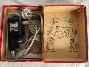 Vibromasseur de massage électrique vintage modèle WAHL Hand-E 4 accessoires - Photo 1/2