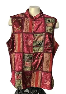 Coldwater Creek Vest Festival Hippie Gypsy Womens XL Patchwork Made In India NWT - Picture 1 of 11