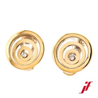 Chopard Ohrclips Happy Spirit 750/18K Gelbgold Diamant Brillant  Ø 23,49 cm  TOP - Bild 1 von 3