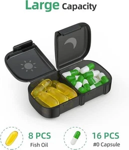 Weekly Pill Box Organizer 7 Day Medicine Storage Case 2 Times a Day Daily AM PM - Picture 1 of 10