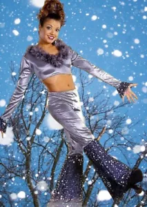 Celebrate Erwachsene M Tanzkostüm Winterwunderland 60er Jahre Glockenunterteil Marabou Borte - Bild 1 von 4