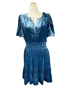 Anthropologie blaues Samtkleid Damen Größe S - Bild 1 von 8