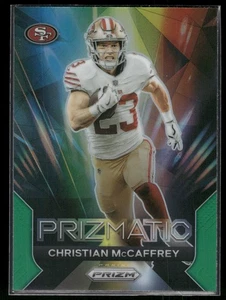 #14 Christian McCaffrey 2023 Panini Prizm Prizmatic Prizms Green - Picture 1 of 2