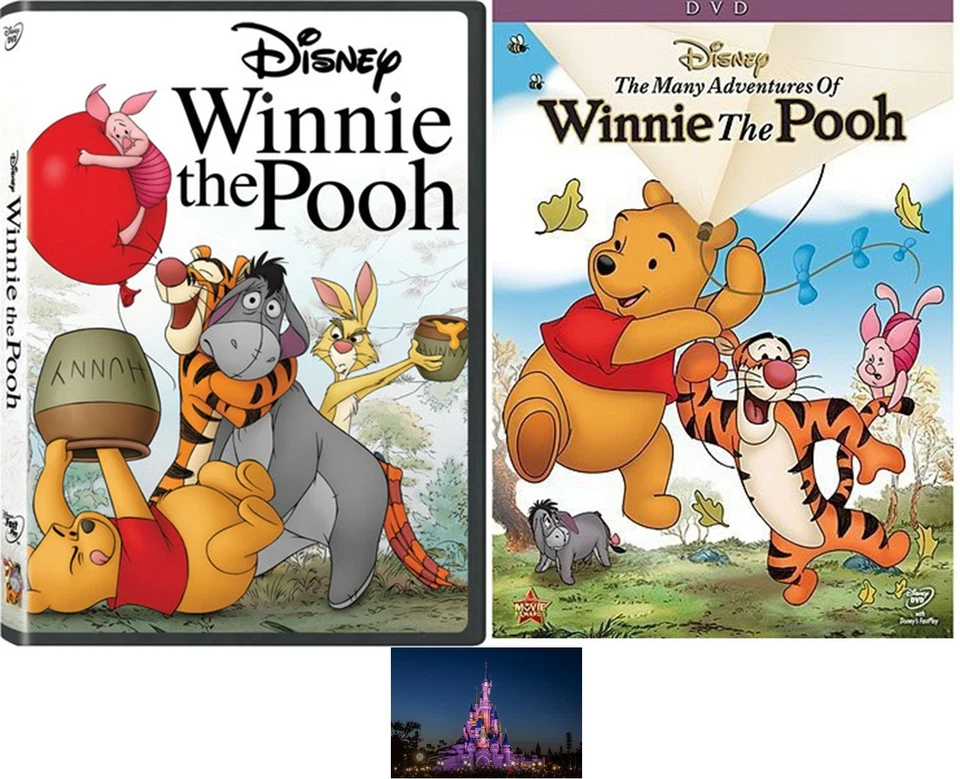 Disney Double Feature WINNIE THE POOH & THE MANY ADVENTURES OF WINNIE 2 DVD Set - Image 1 of 4