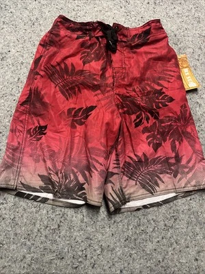 Bañador pequeño RS Surf para hombre. Nuevo con etiquetas. Floral rojo/gris. Bolsillos Foto 1 de 4