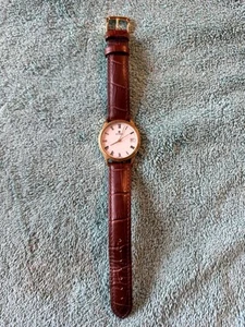 Vintage CYMA Swiss Made Mens Watch w/ Leather Wrist Band - Picture 1 of 9