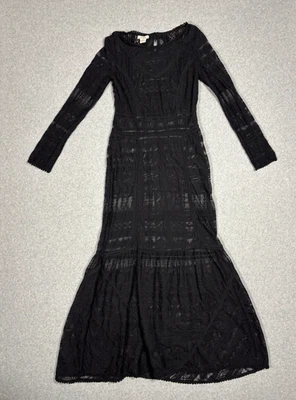 Vestido Sundance Mujer Roselyn Negro Encaje Capricho Boho Maxi Manga Larga Talla 6 Foto 1 de 4