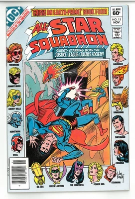 All-Star Squadron #15 DC 1982 Newsstand Masters of the Universe Preview VF+ 8.5 - Image 1 of 2