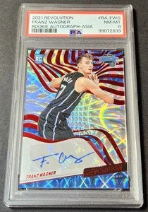2021 Panini Revolution Asia Red Auto Franz Wagner Rookie RC #RA-FWG Magic PSA 8 - Picture 1 of 2