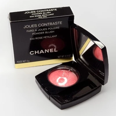 Chanel Joues Contraste Powder Blush 330 Rose Pétillant Soft Pink Coral Satin AU - Image 1 of 2