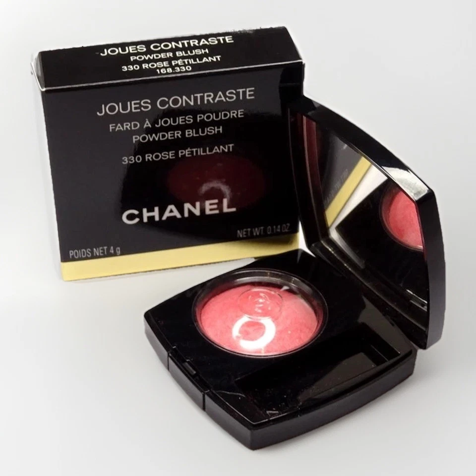 Chanel Joues Contraste Powder Blush 330 Rose Pétillant Soft Pink Coral Satin AU - Image 1 of 2