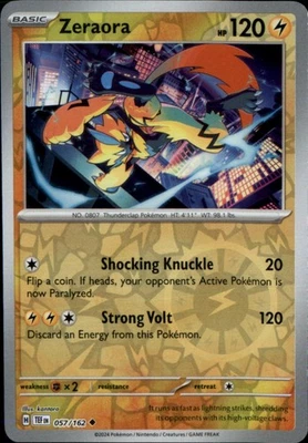 Zeraora Reverse Holo Uncommon SV05: Temporal Forces 057/162 NM - Image 1 of 2