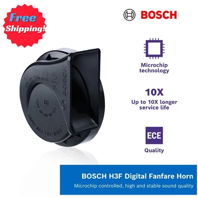 BOSCH Evolution Fanfare Twin Horn Set Orange (12V 410Hz/510Hz) Fit Car SUV Truck - Image 1 of 4