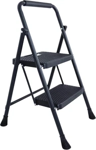 Folding Step Stool with Wide Anti-Slip Pedal, 330Lbs Sturdy Steel Ladder, 2-St - Picture 1 of 6