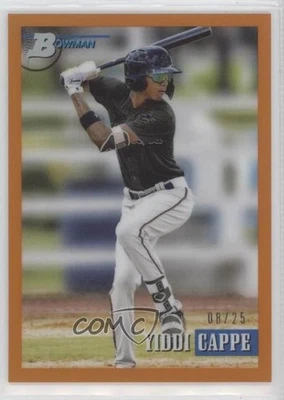 2021 Bowman Heritage Prospects Orange Chrome Refractor /25 Yiddi Cappe #160 - Image 1 of 2