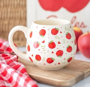 Red Apple Harvest Large round Mug , Perfect Fruity Theme /Teachers Gift - Picture 1 of 2