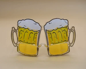 Funny BEER MUG GLASSES Sunglasses Eye Goggles Adult Gag Joke Party Brew Drinking - Picture 1 of 3