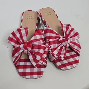 Flache Damen-Sandalen Scarlet Gingham-Schleife A New Day 5 - Bild 1 von 12