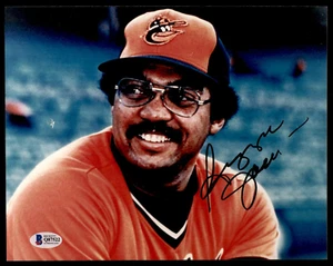 REGGIE JACKSON SIGNED 8X10 WITH BAS COA - BALTIMORE ORIOLES - *SCUFFED* - Picture 1 of 1