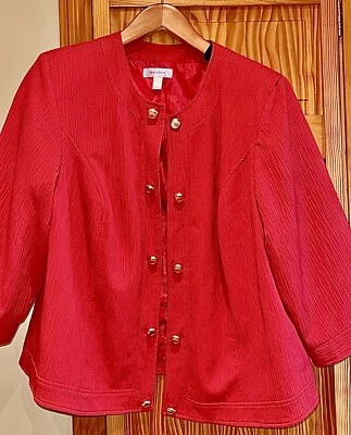 Chaqueta Dressbarn Mujer Talla Grande 2X Naranja Frente Abierto Manga Larga Informal Trabajo Foto 1 de 3