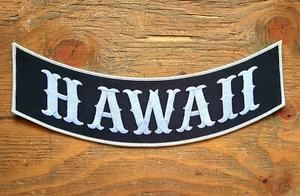 HAWAII BIKER ROCKER PATCH 12"X3" motorcycle jacket leathers fits harley USA - Picture 1 of 4