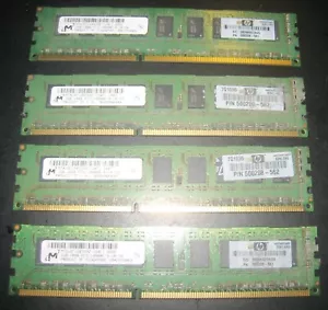 4x-1GB DDR3 10600E 1RX8 Used For Notebook Made in Singapore - Picture 1 of 8