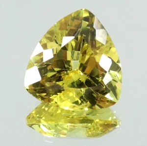 Piedra preciosa suelta de zafiro amarillo de Ceilán impecable natural AAA 14x14 mm - Imagen 1 de 7