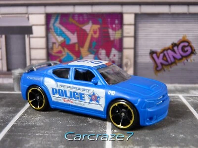 2010 Hot Wheels City Works Series Satin Blue Dodge Charger SRT8 Loose 1:64 C3 - Image 1 of 3