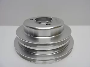 Chevy Big Block Crank Pulley Triple Groove Polished Aluminum For Long Pump S8845 - Picture 1 of 3