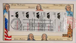 VAN NATTA PREAMBLE OF THE CONSTITUTION HAND PAINTED HP FIRST DAY COVER FDC - Picture 1 of 1