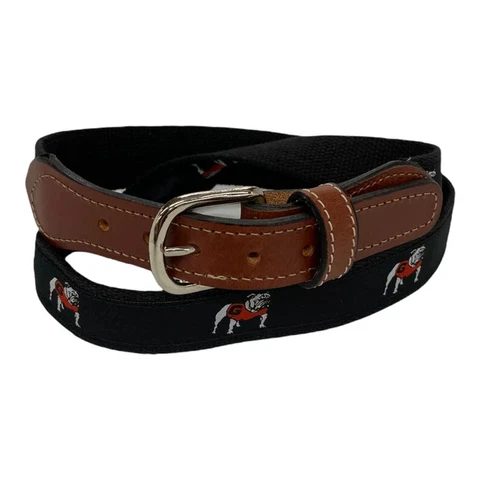 UGA Georgia Bulldogs Men's Belt / Standing Dawg Cover