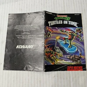 TMNT IV TURTLES IN TIME Super Nintendo SNES Manual Instruction ONLY - GOOD - Picture 1 of 3