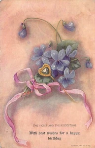Postal: Best Wishes for a Happy Birthday, DB Posted 1908 (Baker) - Imagen 1 de 2