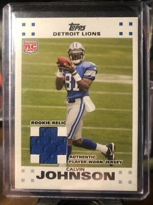 2007 Topps exklusives Rookie Relikt Trikot Calvin Johnson #2 von 30 SP Rookie - Bild 1 von 3