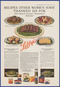 Vintage 1917 Libby's Konserven Küche Kunst Dekor Ephemera Druck Anzeige - Bild 1 von 1