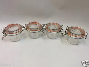 4x Vintage Runde Kilner Glas Marmelade Sauce Lebensmittel Aufbewahrung Einkochen Clip Top Gläser - Bild 1 von 5