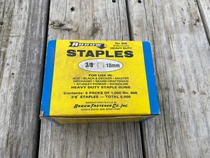 Arrow 606 Wide Crown Heavy Duty Staples 3/8" 10mm Heavy Duty Staples 5000 Total - Picture 1 of 3