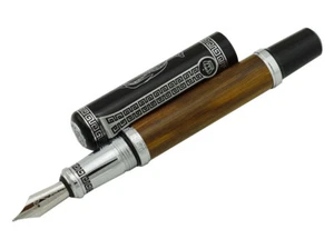 Pluma estilográfica de pluma mediana DUKE 551 Confucio, juego de bolígrafos de madera de bambú natural - Imagen 1 de 7