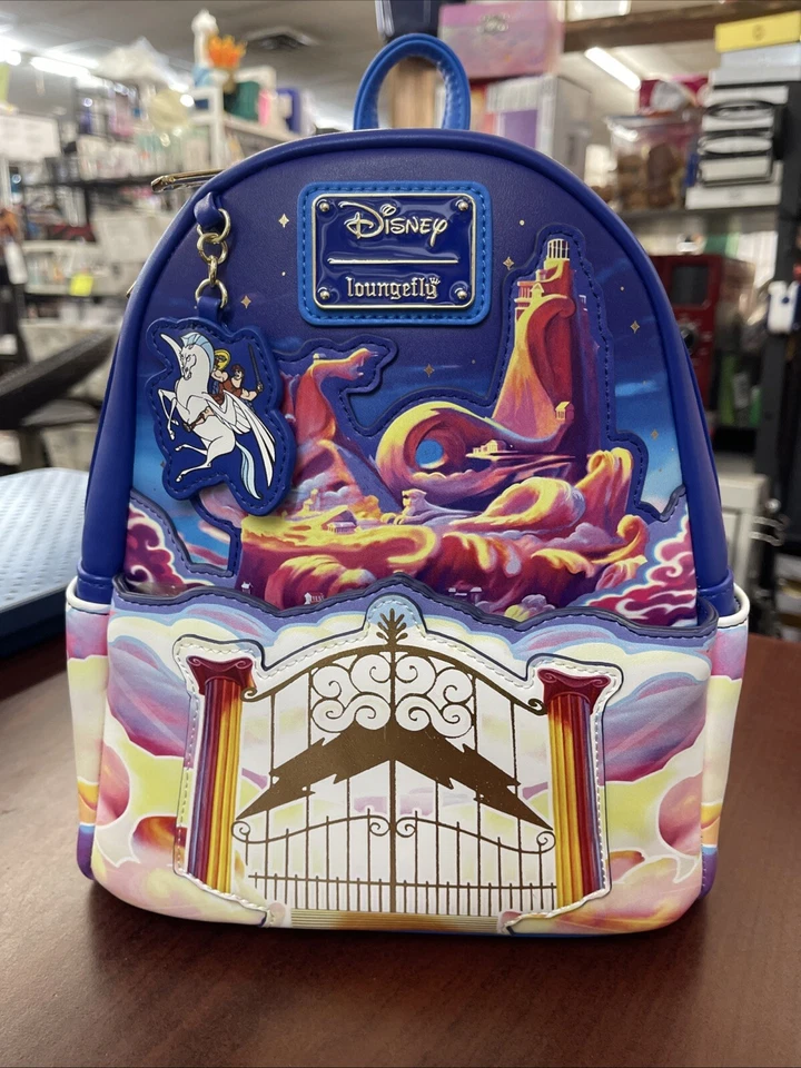 Licensed Loungefly Hercules 1997 Mount Olympus Gates Vegan Leather Backpack