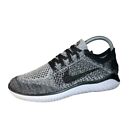 Nike Free RN Flyknit  Women's Size 7 Running Shoes 942839-101 Gray Black Sneaker