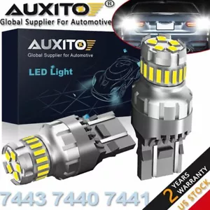AUXITO 2X 7443 7440 23LED Back Up Reverse Light Bulbs 6500K Super White Canbus A - Foto 1 di 12