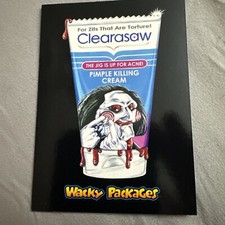 2018 TOPPS WACKY PACKAGES GO TO THE MOVIES Saw Jigsaw Horror Parody Card
