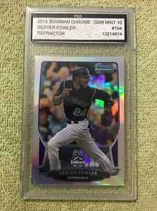 Bowman 2013 cromado Dexter Fowler refractor graduado Rockies FGS 10 GEMAS COMO NUEVO - Imagen 1 de 4