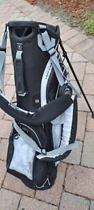 golf stand bag OGIO LADY CIRRUS black white 7 div shoulder strap rain cover...